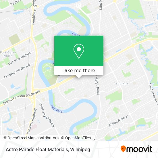 Astro Parade Float Materials map