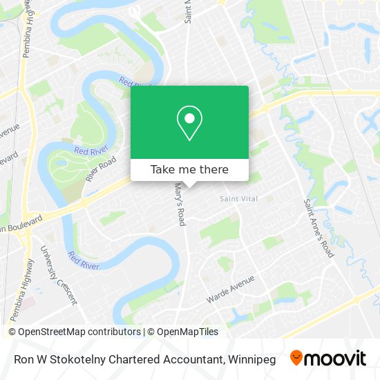 Ron W Stokotelny Chartered Accountant map