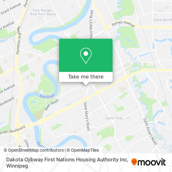 Dakota Ojibway First Nations Housing Authority Inc map