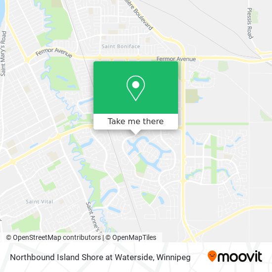 Northbound Island Shore at Waterside map