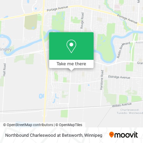 Northbound Charleswood at Betsworth map