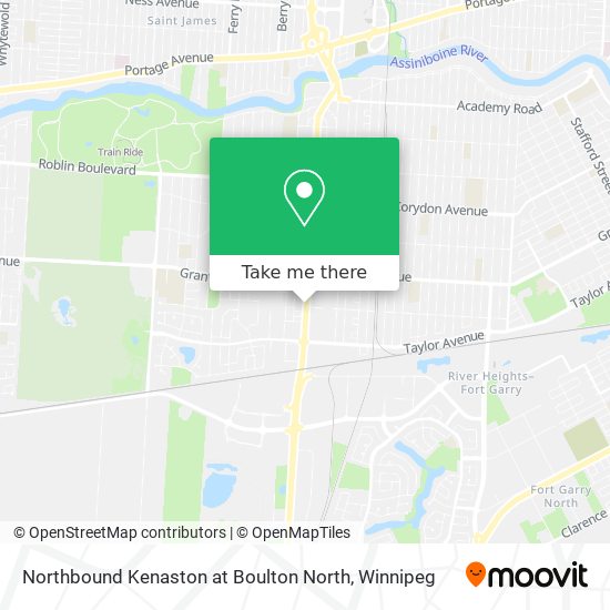 Northbound Kenaston at Boulton North map