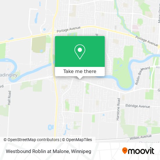 Westbound Roblin at Malone map