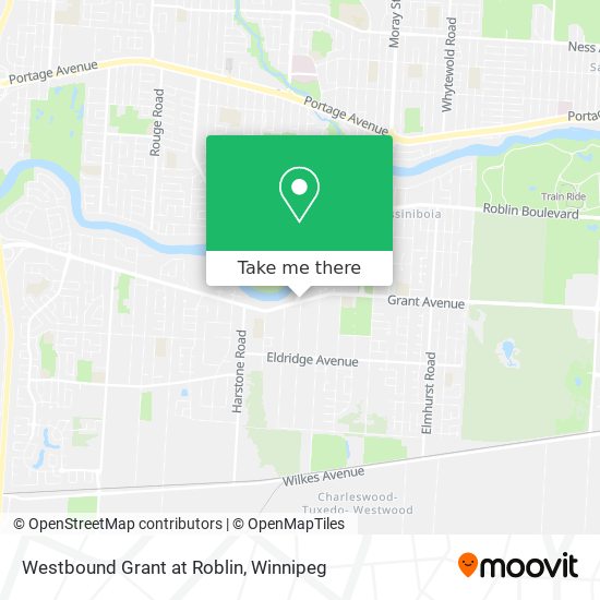 Westbound Grant at Roblin map