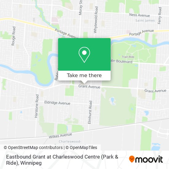 Eastbound Grant at Charleswood Centre (Park & Ride) plan