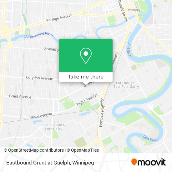 Eastbound Grant at Guelph map