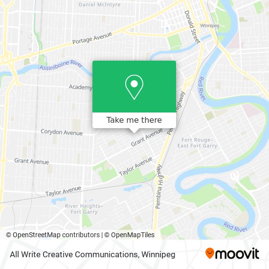 All Write Creative Communications map