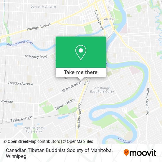 Canadian Tibetan Buddhist Society of Manitoba map