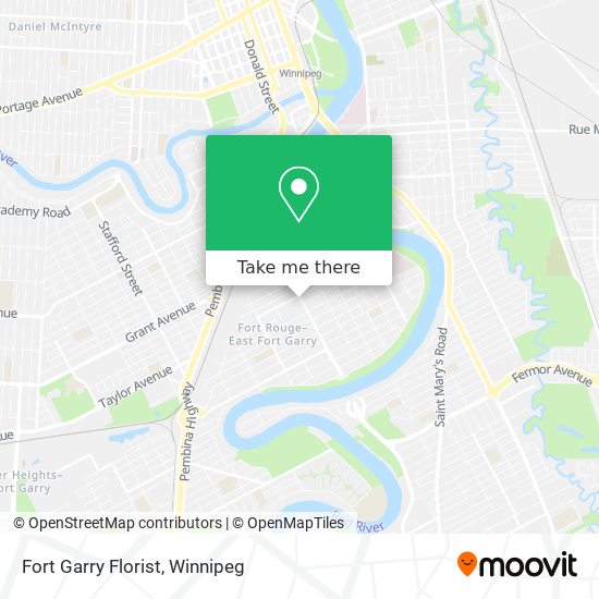 Fort Garry Florist map