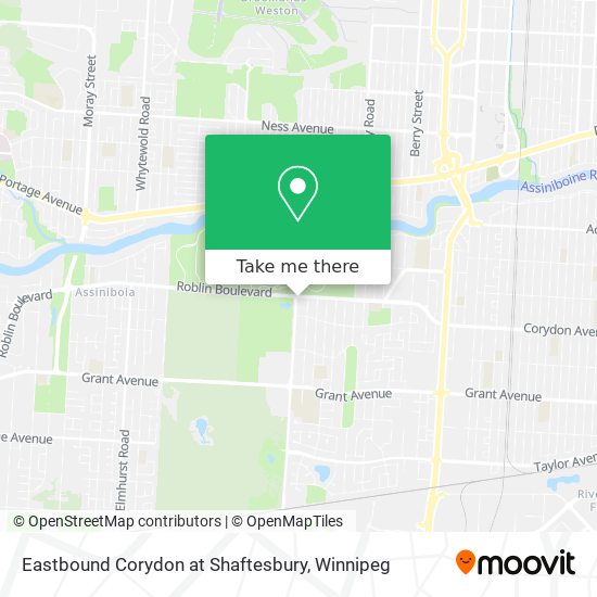 Eastbound Corydon at Shaftesbury map
