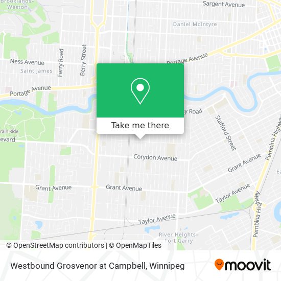 Westbound Grosvenor at Campbell map