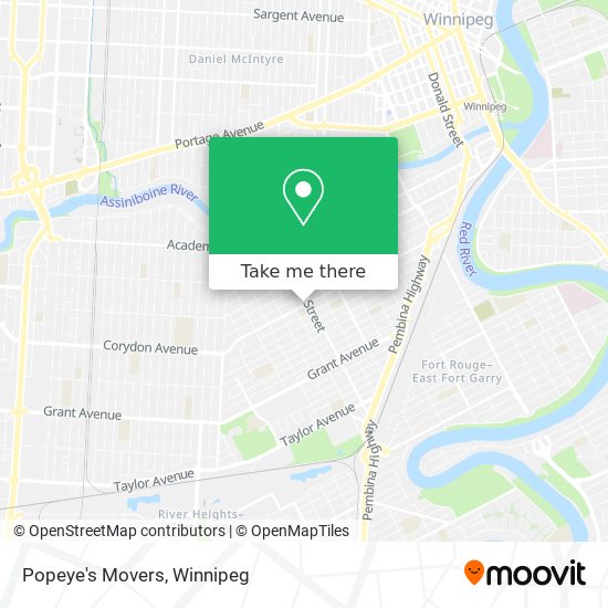Popeye's Movers map