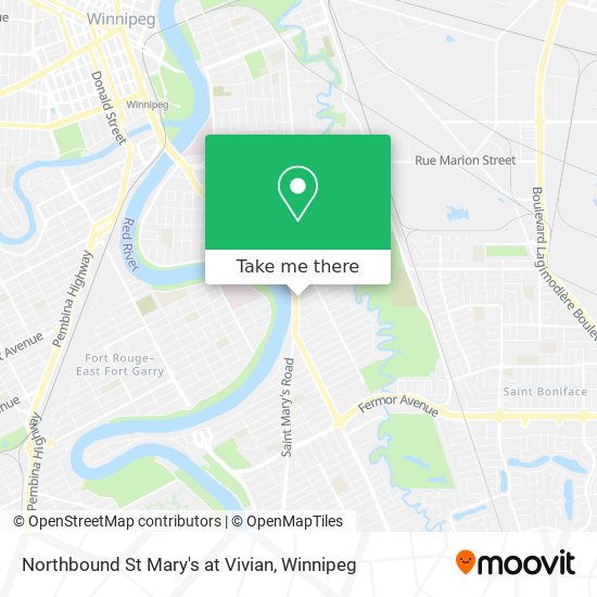 Northbound St Mary's at Vivian map