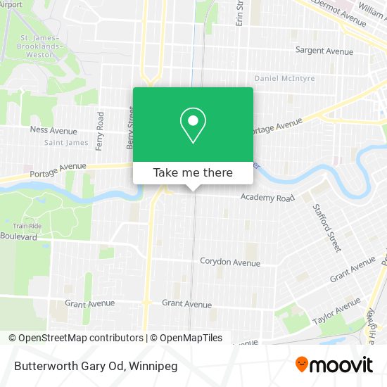 Butterworth Gary Od map