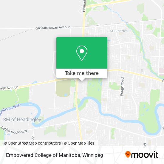 Empowered College of Manitoba map