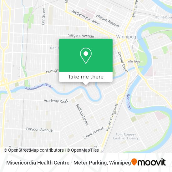 Misericordia Health Centre - Meter Parking plan