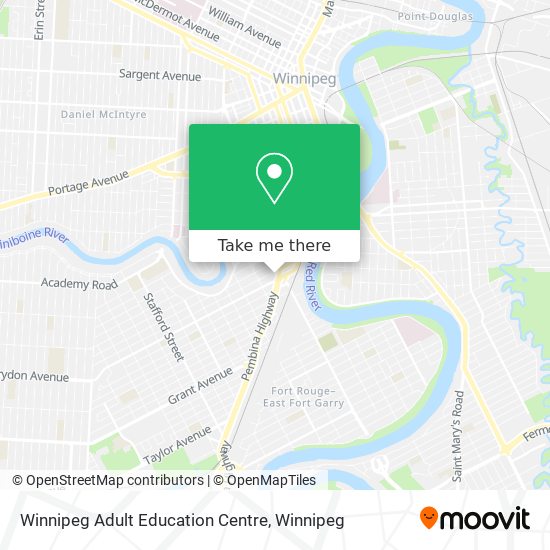 Winnipeg Adult Education Centre map