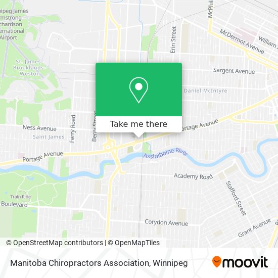 Manitoba Chiropractors Association map