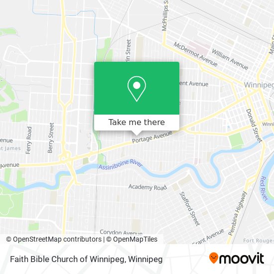 Faith Bible Church of Winnipeg map