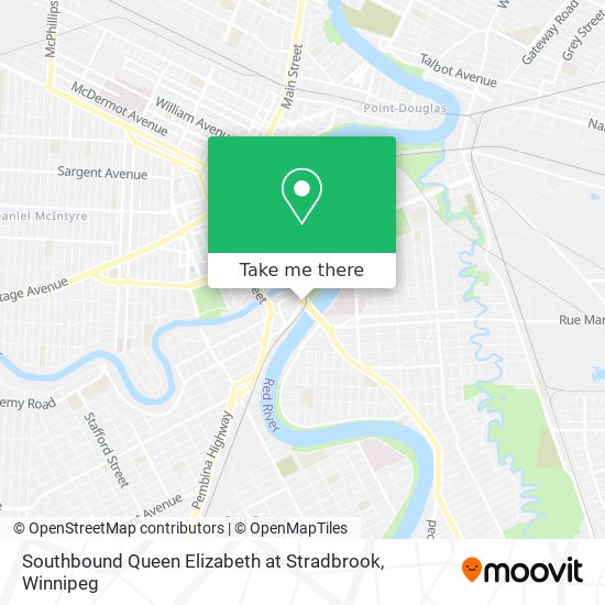 Southbound Queen Elizabeth at Stradbrook map