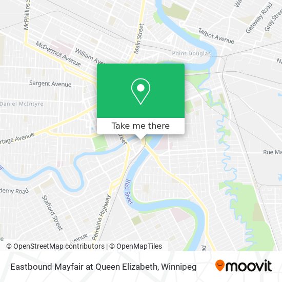Eastbound Mayfair at Queen Elizabeth map