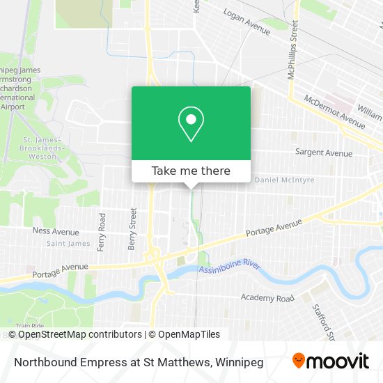 Northbound Empress at St Matthews map