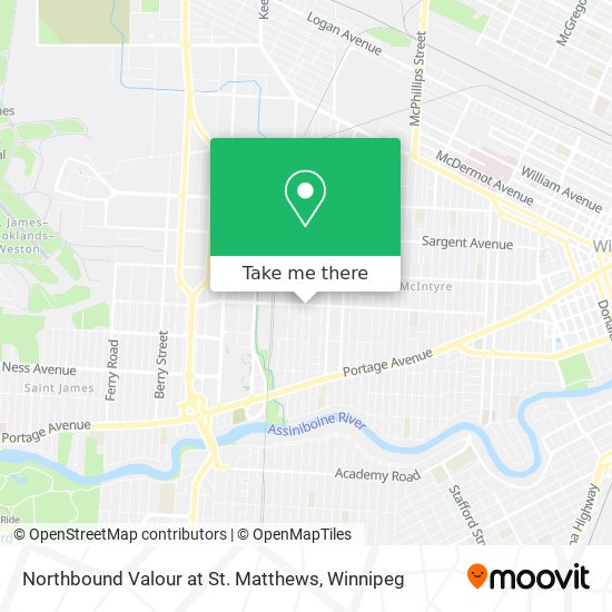 Northbound Valour at St. Matthews plan