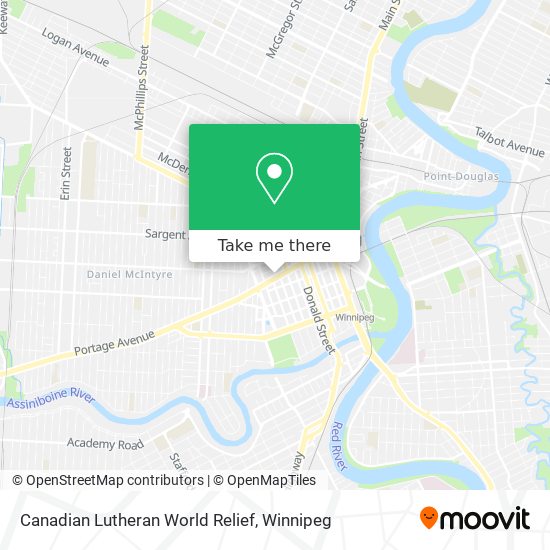 Canadian Lutheran World Relief map