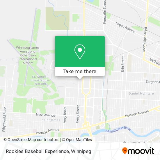 Rookies Baseball Experience map