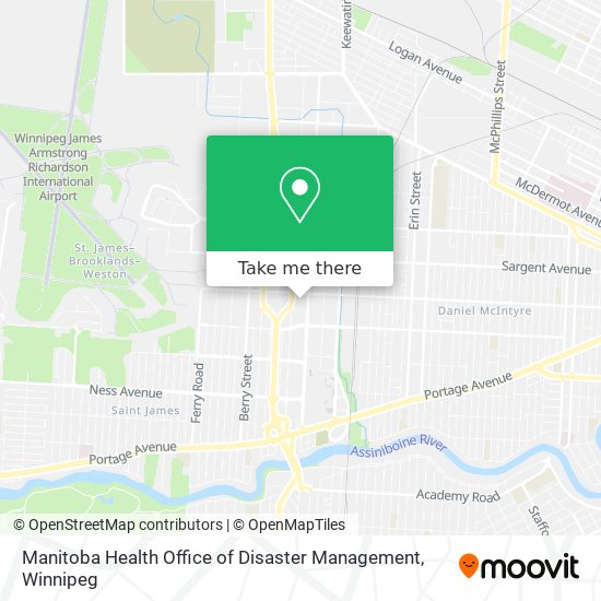 Manitoba Health Office of Disaster Management map