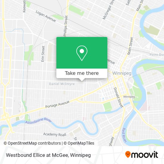 Westbound Ellice at McGee map
