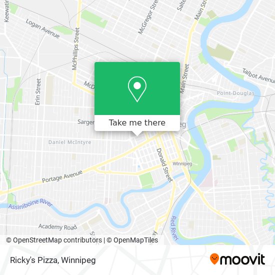 Ricky's Pizza map