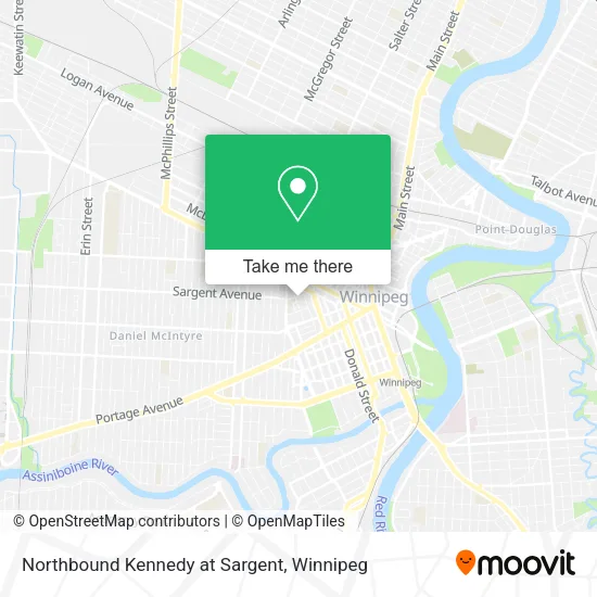 Northbound Kennedy at Sargent map