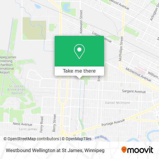 Westbound Wellington at St James map