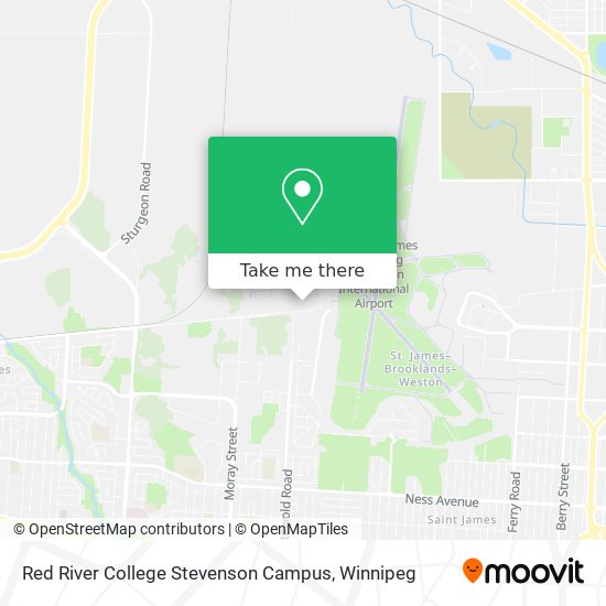 Red River College Stevenson Campus map