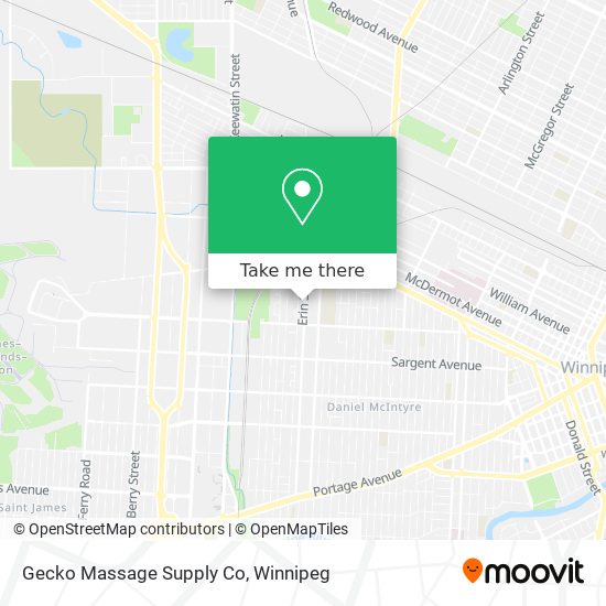 Gecko Massage Supply Co map