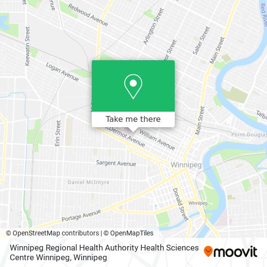 Winnipeg Regional Health Authority Health Sciences Centre Winnipeg map