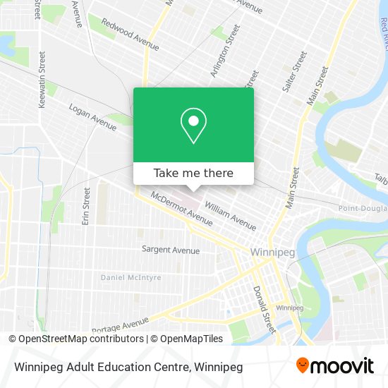 Winnipeg Adult Education Centre map