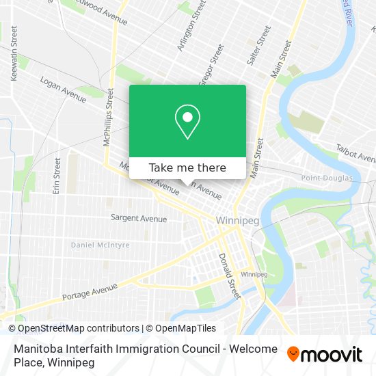 Manitoba Interfaith Immigration Council - Welcome Place map