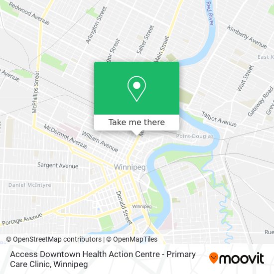 Access Downtown Health Action Centre - Primary Care Clinic map