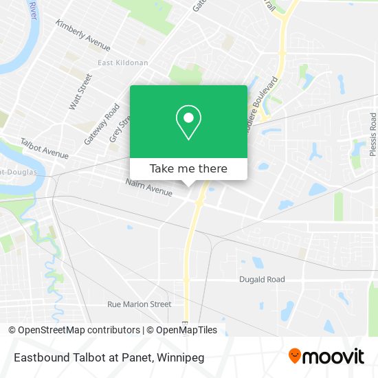 Eastbound Talbot at Panet map