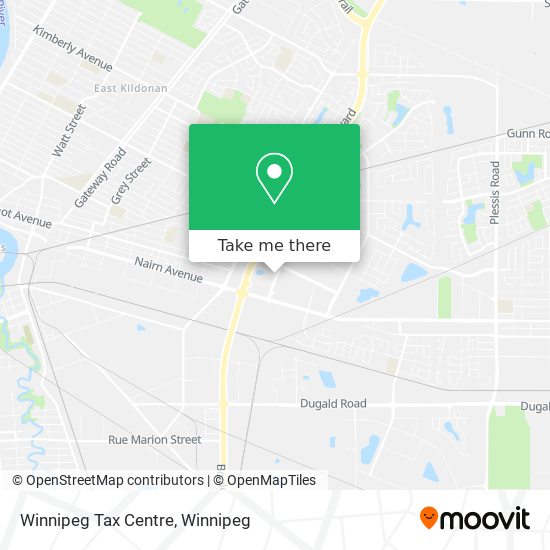 Winnipeg Tax Centre map