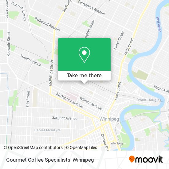 Gourmet Coffee Specialists map