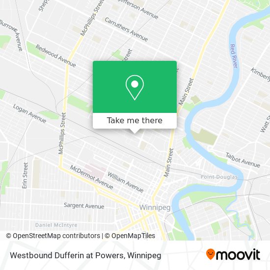 Westbound Dufferin at Powers map