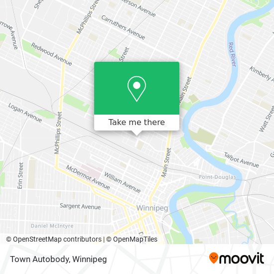 Town Autobody map