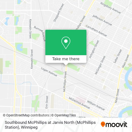 Southbound McPhillips at Jarvis North (McPhillips Station) plan