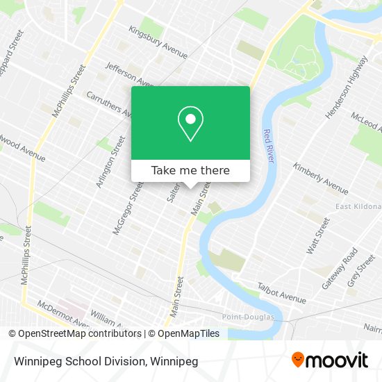 Winnipeg School Division map