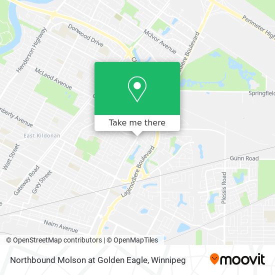 Northbound Molson at Golden Eagle plan