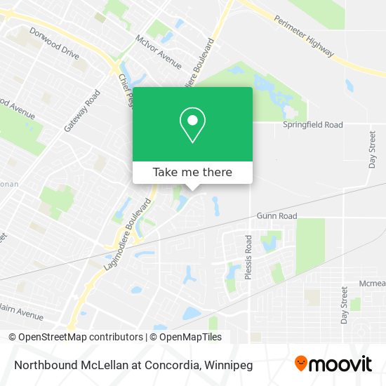 Northbound McLellan at Concordia map