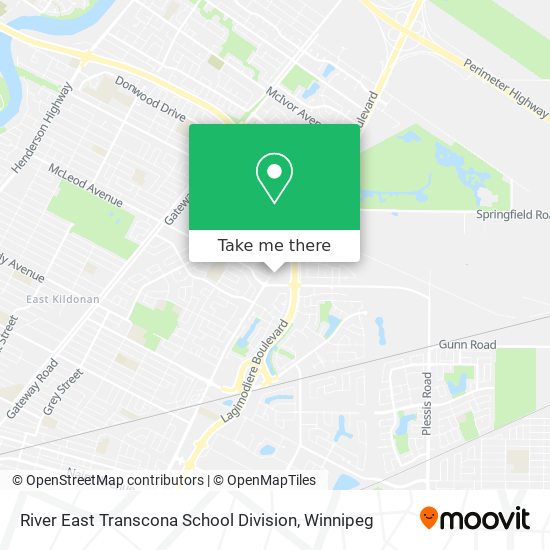 River East Transcona School Division map